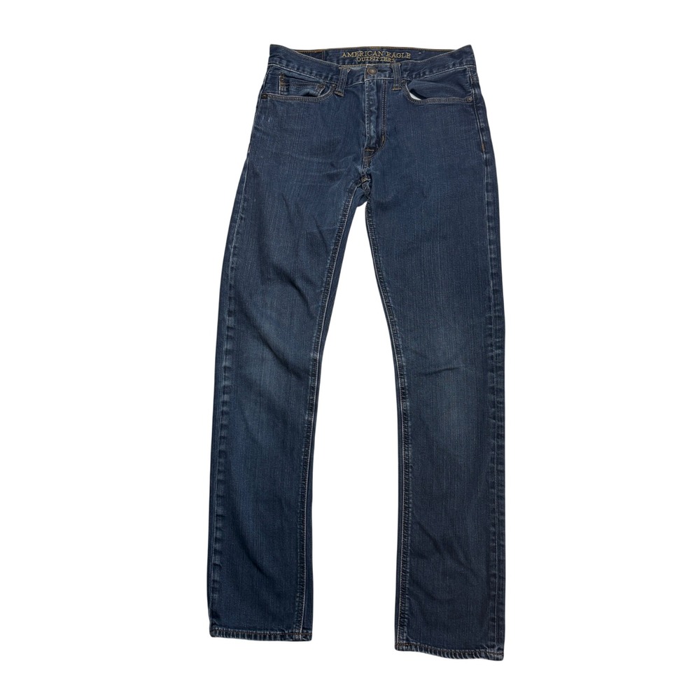 American Eagle Slim Jeans Men's 29x34 Blue Dark Wash Denim Stretch 25095